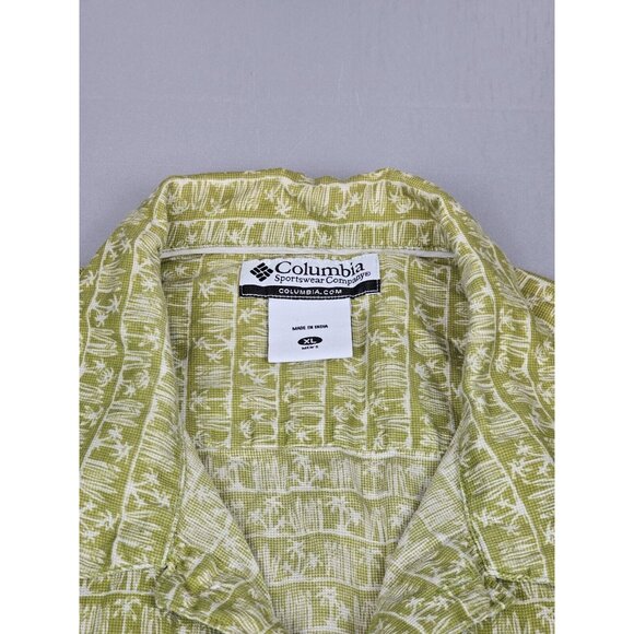 Columbia Hawaiian Button Up Shirt Mens XL. Palm‎ Tree & Surfboard Print. - Picture 2 of 7